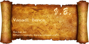 Vasadi Bence névjegykártya